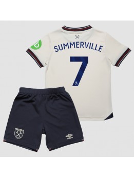 West Ham United Crysencio Summerville #7 Replika Borta Kläder Barn 2025-26 Kortärmad (+ byxor)